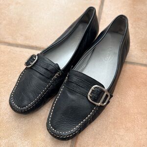 Talbots Black Leather Loafers - Size 7